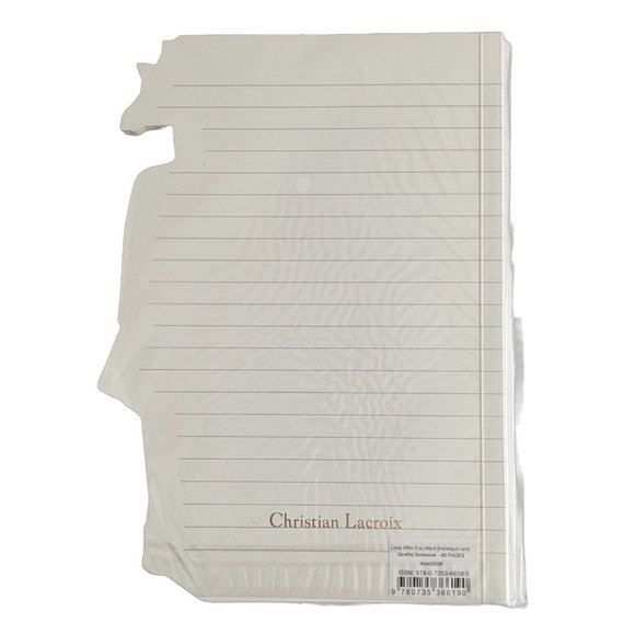 NEW Christian Lacroix Love Who You Want Harlequin Giraffe 80pgs Die-Cut Notebook - Picture 5 of 6